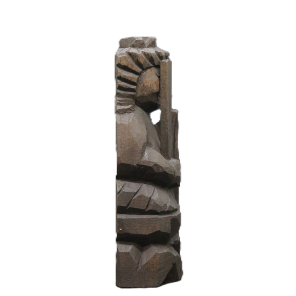 不動明王坐像 (15 公分 FD5104) 佛像圓空佛複製品木雕 第5張的照片