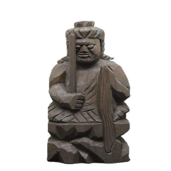 不動明王坐像 (15 公分 FD5104) 佛像圓空佛複製品木雕 第2張的照片