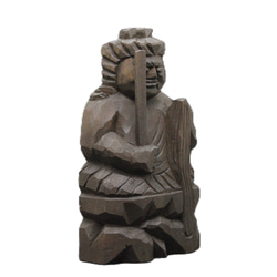 不動明王坐像 (15 公分 FD5104) 佛像圓空佛複製品木雕 第1張的照片