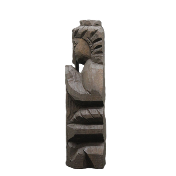 不動明王坐像 (15 公分 FD5104) 佛像圓空佛複製品木雕 第4張的照片