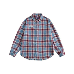 レディース*メンズ兼用·春と秋の新作レトロなチェックシャツゆったり長袖シャツ W146 11枚目の画像