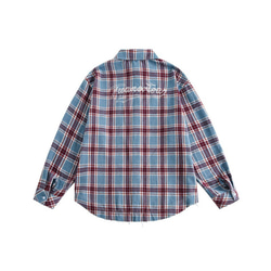 レディース*メンズ兼用·春と秋の新作レトロなチェックシャツゆったり長袖シャツ W146 12枚目の画像