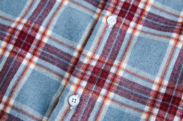 レディース*メンズ兼用·春と秋の新作レトロなチェックシャツゆったり長袖シャツ W146 18枚目の画像