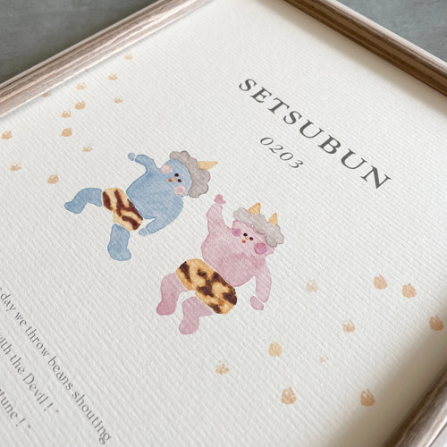 SETSUBUN poster / 節分ポスター / 節分 / A4 イラスト Porta fortuna
