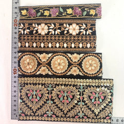 インド刺繍リボン　ハギレパック　C-128 2枚目の画像