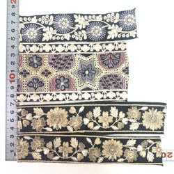 インド刺繍リボン　ハギレパック　C-128 4枚目の画像