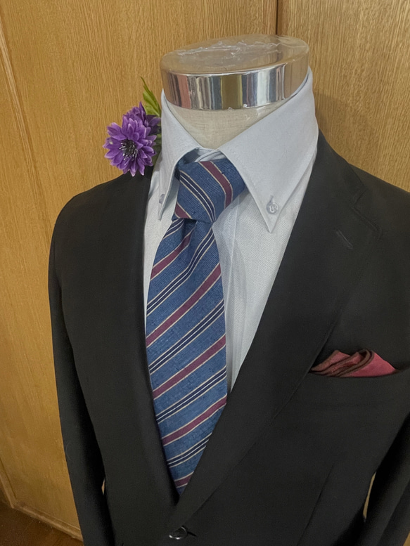 日本織の土佐紬調ネクタイ 1枚目の画像