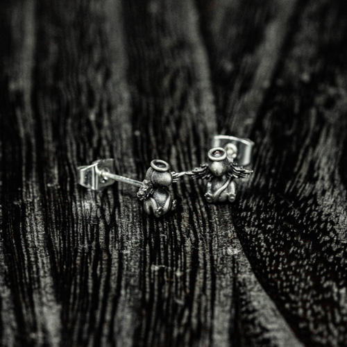 ペニス・スターリングシルバー・ピアス - 悪魔と天使のジュエリー