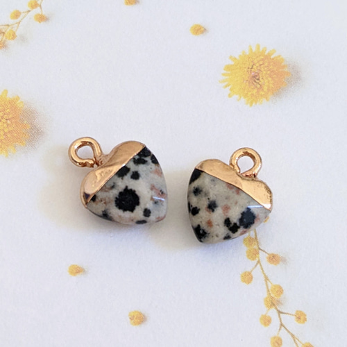 No.135天然石ダルメシアンジャスパーxブルーグレーシルベライトチャーム No.135天然石ダルメシアンジャスパーxブルーグレーシルベライト