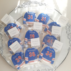 【5袋からフルオーダー】ユニフォーム•制服 オーダーアイシングクッキー 18枚目の画像