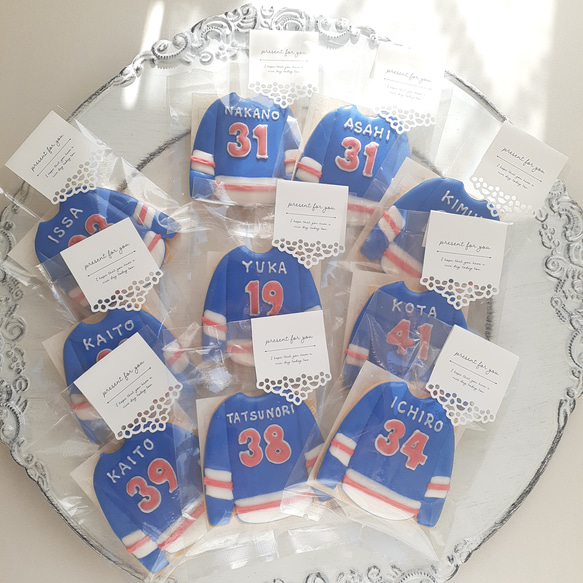 【5袋からフルオーダー】ユニフォーム•制服 オーダーアイシングクッキー 18枚目の画像