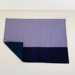 お得な2点給食セット］ギンガムチェック ランチョンマット＋巾着 弁当