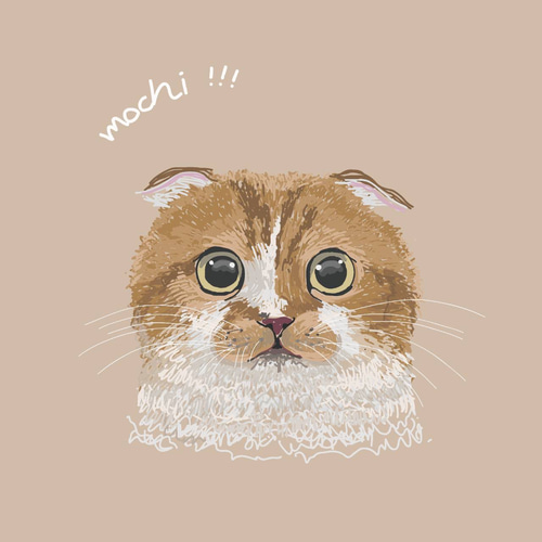 猫さんオーダーイラスト ペット 似顔絵 イラスト m 通販
