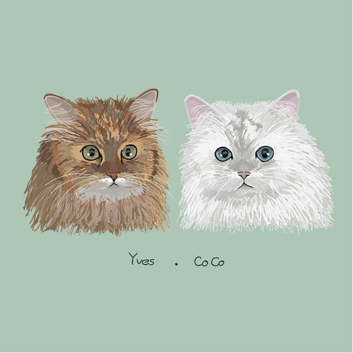 猫さんオーダーイラスト ペット 似顔絵 イラスト m 通販 猫さんオーダーイラスト ペット 似顔絵 イラスト m 通販