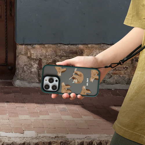 iPhone 17/16/15/14/13/12/SE3 ラブ スリーピー ナマケモノ マット