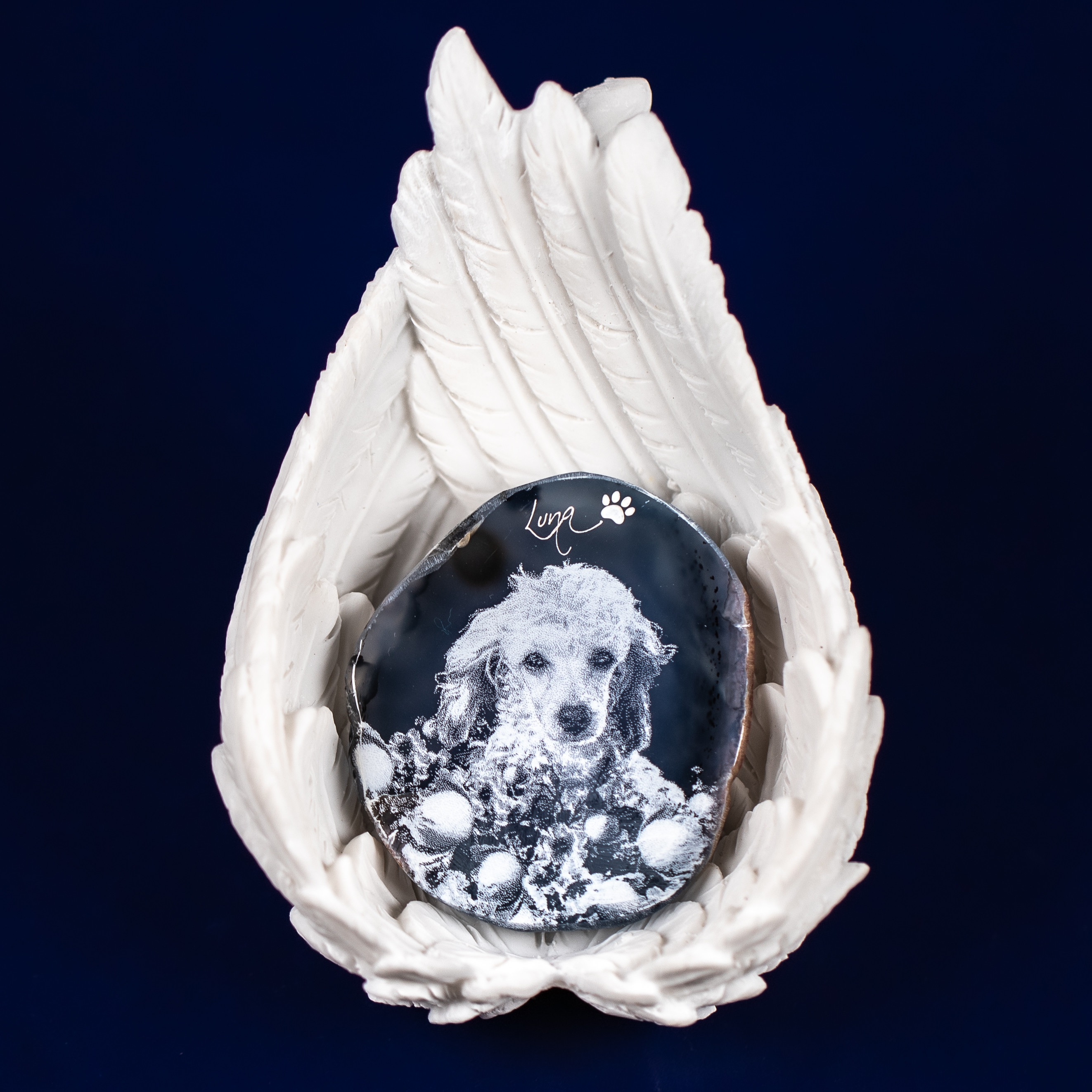 【写真彫刻付】メノウ・メモリアルプレートS