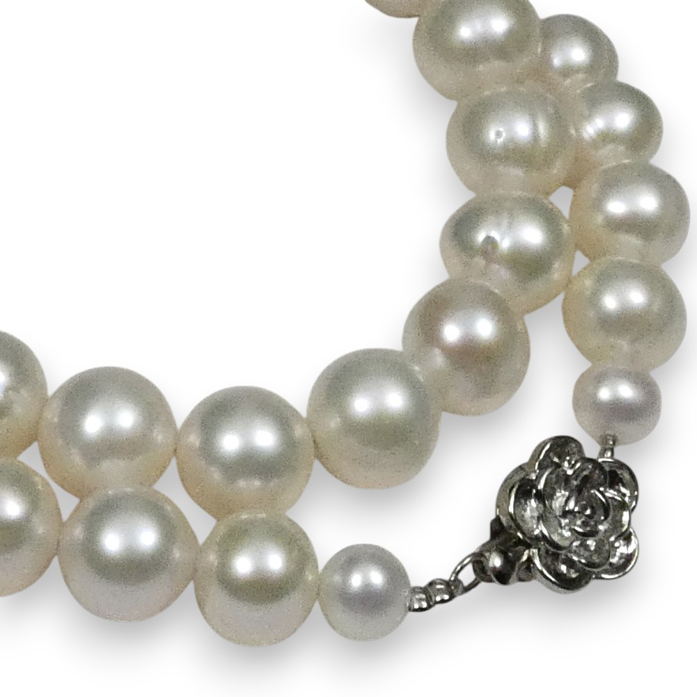 真珠ネックレス 大玉9.5-10.5mm 湖水パールネックレス 大珠セミ