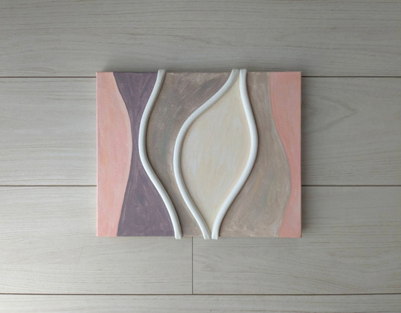 キャンバスアート　原画　pink×purple 1枚目の画像