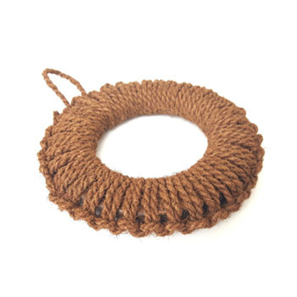 【在庫限り】【高田耕造商店】 棕櫚の手編み鍋敷き/18cm（1192） 2枚目の画像