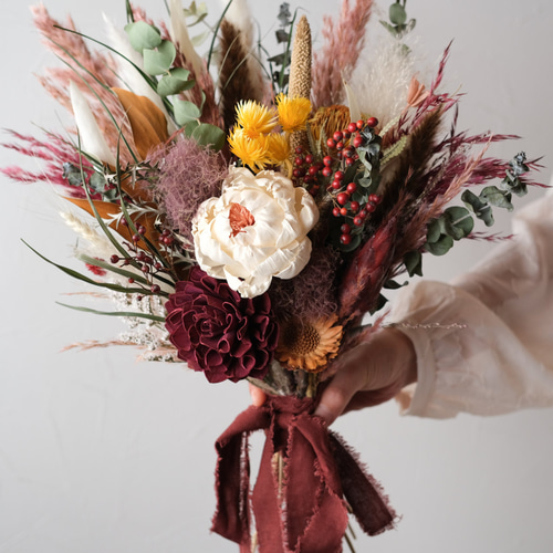 ✨ブライダルブーケ✨ドライフラワー　和装 Bouquet . . . . . #ウェディングブーケ #ブライダルブーケ #和装