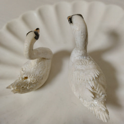 ハンドメイド　雑貨　動物　リングスタンド　「白鳥」 15枚目の画像