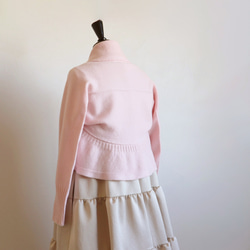[可使用至春天◎] WHOLEGARMENT 羊絨混紡長袖波萊羅開襟衫 [粉紅粉紅] 第8張的照片