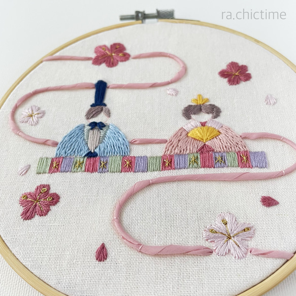 【刺繍キット】❀お雛様❀ひな祭り 4枚目の画像