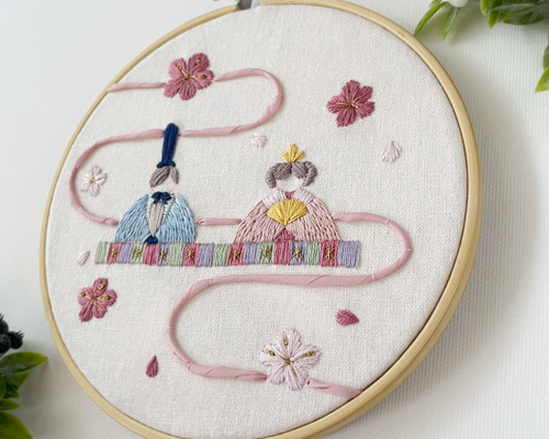 24時間以内に発送!!【刺繍キット】❀お雛様❀ひな祭り キット 24時間以内に発送!!【刺繍キット】❀お雛様❀ひな祭り キット