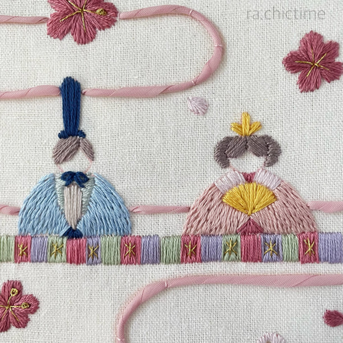 24時間以内に発送!!【刺繍キット】❀お雛様❀ひな祭り キット 24時間以内に発送!!【刺繍キット】❀お雛様❀ひな祭り キット