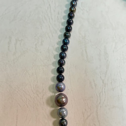 アコヤ真珠✳︎5.5-9mmサイズ︎✳︎グレー系マルチカラー連 5枚目の画像