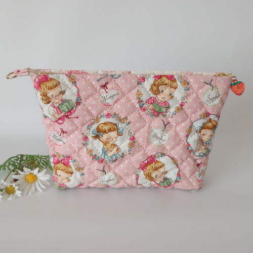 マーガレット＆ソフィ パッチワークビーズポーチ 小銭入れ・コイン  