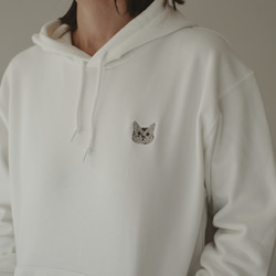 パーカー アメショ white】レディース メンズ ユニセックス おしゃれ