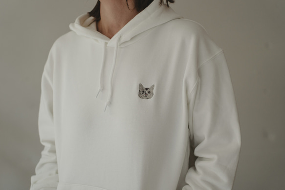 パーカー アメショ white】レディース メンズ ユニセックス パーカー アメショ white】レディース メンズ ユニセックス