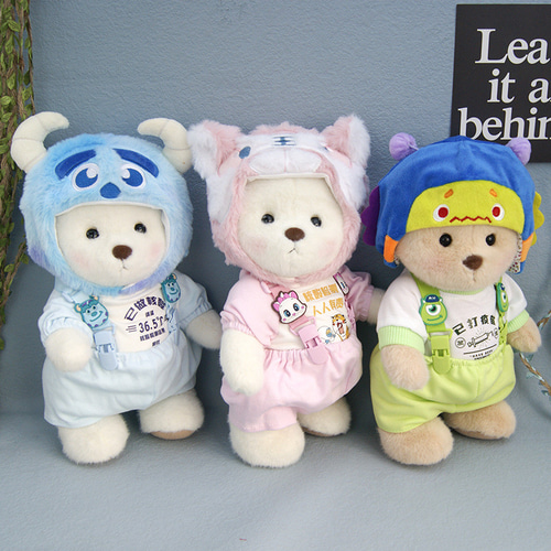 30cm レナ・ベア 服 コスチューム ピンク ブルー グリーン Tシャツ