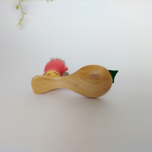 節分 金棒を持った赤鬼さんと豆(スプーンシリーズ(小)☆羊毛フェルト