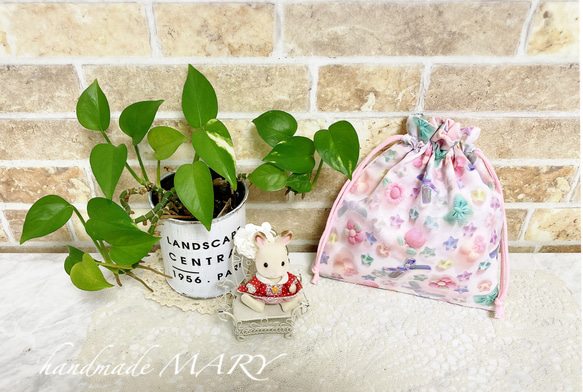 【特価】リボンと小花柄のゆめかわいいランチセット〜園児用〜 6枚目の画像