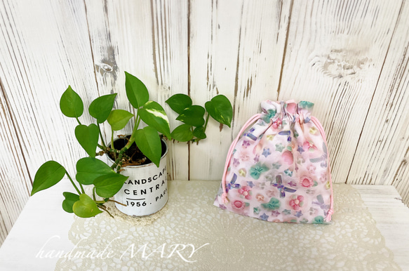 【特価】リボンと小花柄のゆめかわいいランチセット〜園児用〜 4枚目の画像