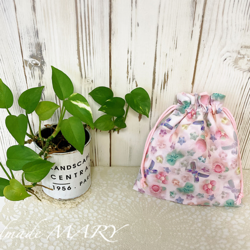 SALEで更にお買得 リボンとお花のお洒落な3点セット レッスンバッグ&シューズ 手提げ・レッスンバッグ・入園グッズ