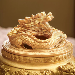 龍と鳳凰香炉 玄関飾り干支 辰年 縁起物 龍 ドラゴン 置物樹脂三脚香炉