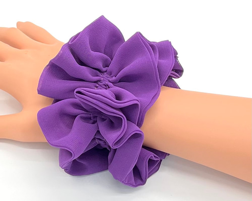 ハンドメイドシュシュM-3686♡花柄ジョーゼット♡ ハンドメイドシュシュM-3686♡花柄ジョーゼット♡