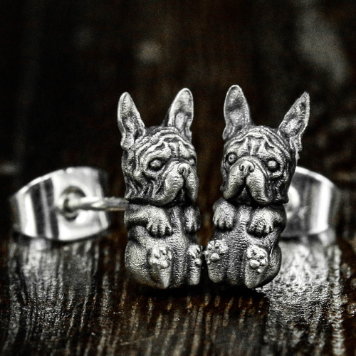 フレンチブルドッグ シルバーピアス フレンチブルドッグ ジュエリー