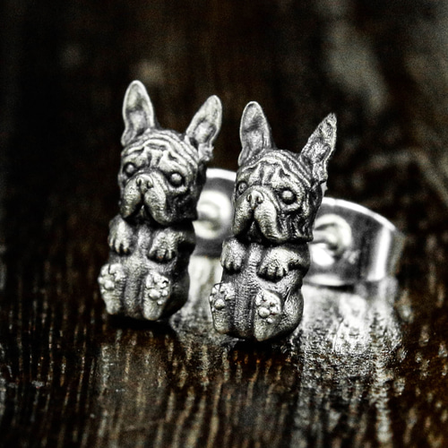 フレンチブルドッグ シルバーピアス フレンチブルドッグ ジュエリー