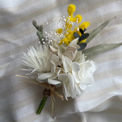 コサージュ 〜 ミモザ × アジサイ 〜 4枚目の画像