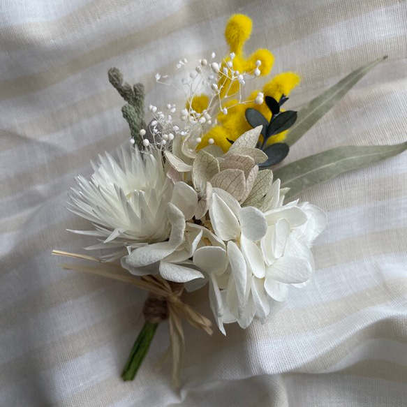 コサージュ 〜 ミモザ × アジサイ 〜 4枚目の画像