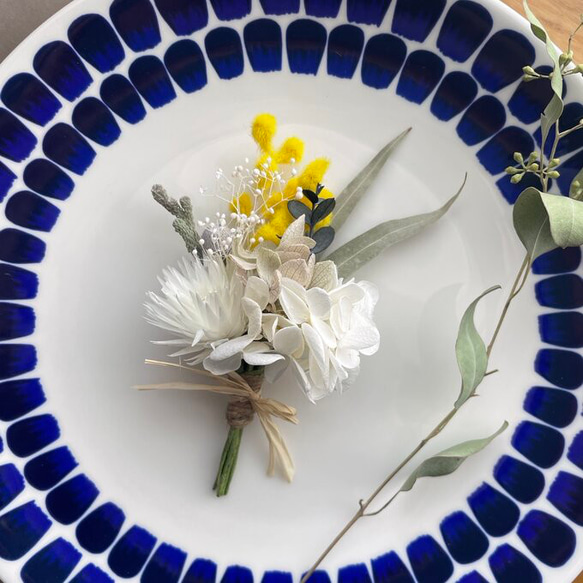 コサージュ 〜 ミモザ × アジサイ 〜 3枚目の画像