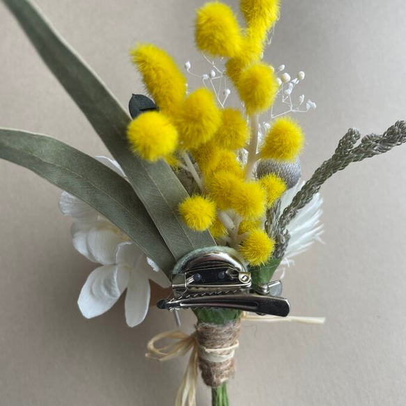 コサージュ 〜 ミモザ × アジサイ 〜 5枚目の画像