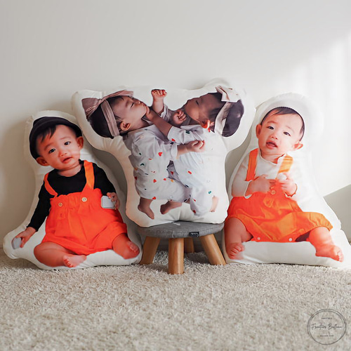 オリジナル クッション 写真 オーダーメイド フォトクッション 子供 孫