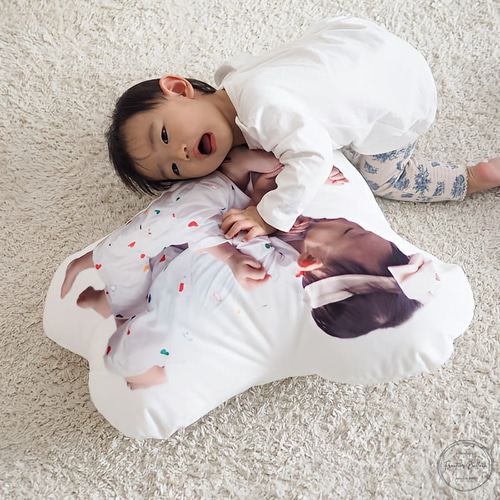 オリジナル クッション 写真 オーダーメイド フォトクッション 子供 孫