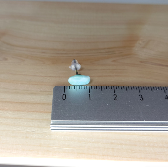単品 ラリマー (曹灰針石) ピアス サージカル仕様 キャッチはシリコン [20] RM_20 6枚目の画像