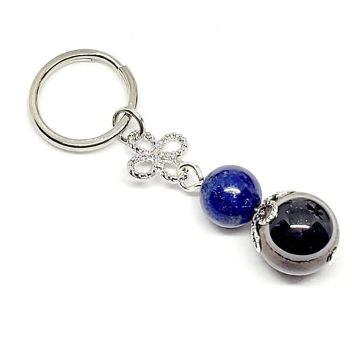 天然石＊天眼石&ラピスラズリ＊キーホルダー/ストラップ/チャーム